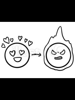 [x]愛が憎しみに変わる イメージ 線画イラスト - No: 24005535｜無料イラスト・フリー素材なら「イラストAC」