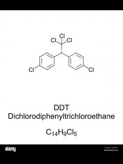 [x]DDT, chemical formula. Dichlorodiphenyltrichloroethane or clofenotane ...