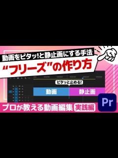 [x]よく使う演出方法！動画をピタッと止めて静止画にする効率的なやり方&注意点も解説！【Adobe Premiere Pro 動画編集】 - YouTube