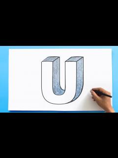 [x]3D Letter Drawing - U - YouTube